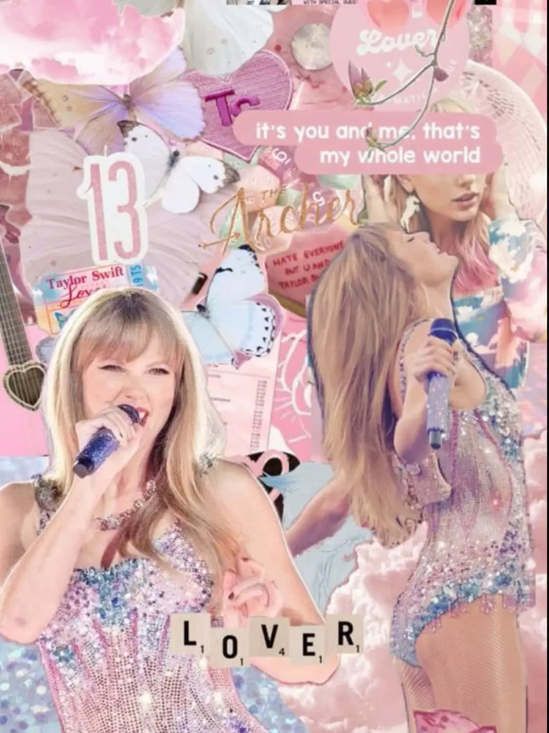 Taylor Swift Lover Collage Wallpaper