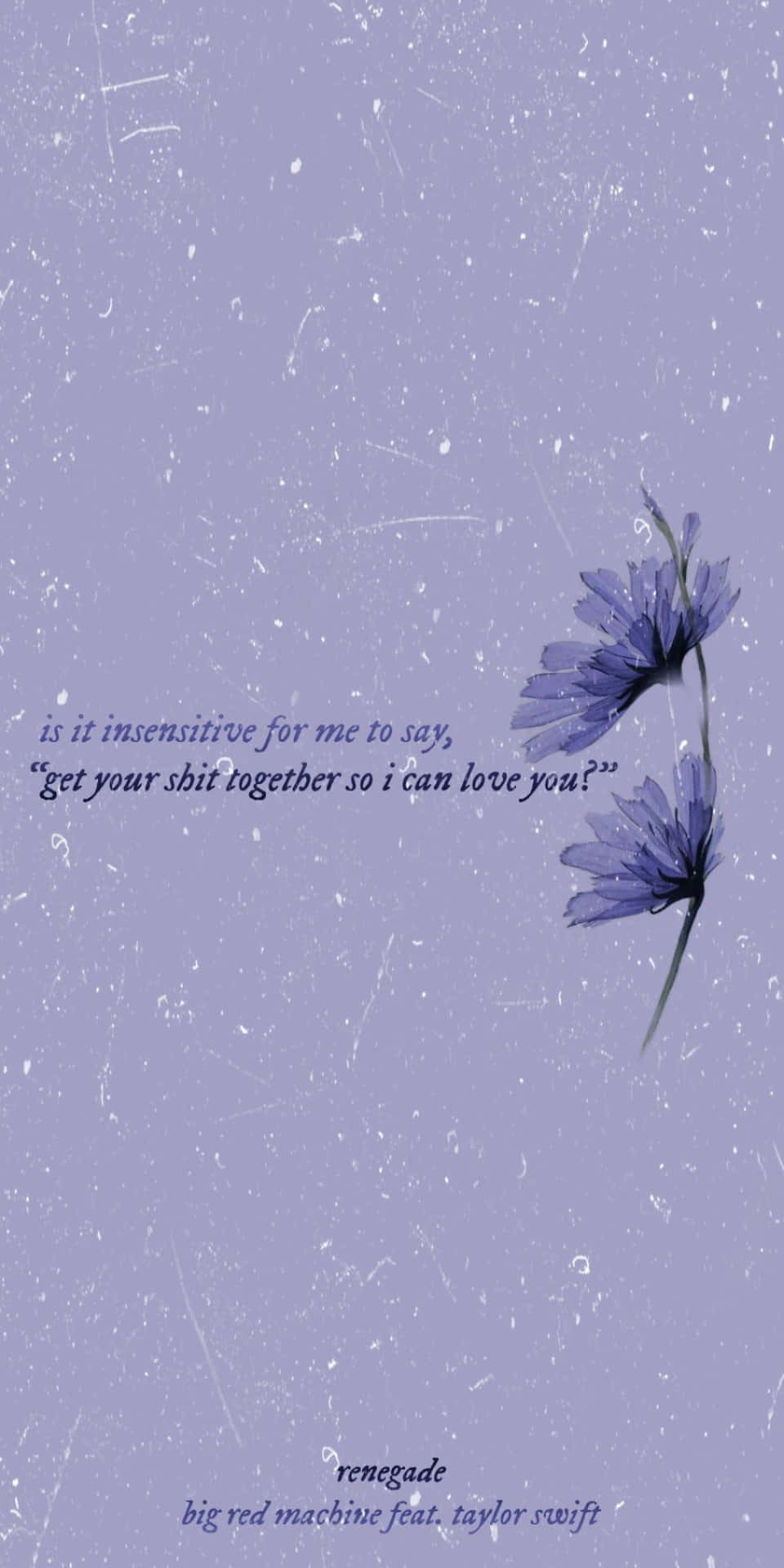 A Purple Background With Flowers And A Quote Wallpaper