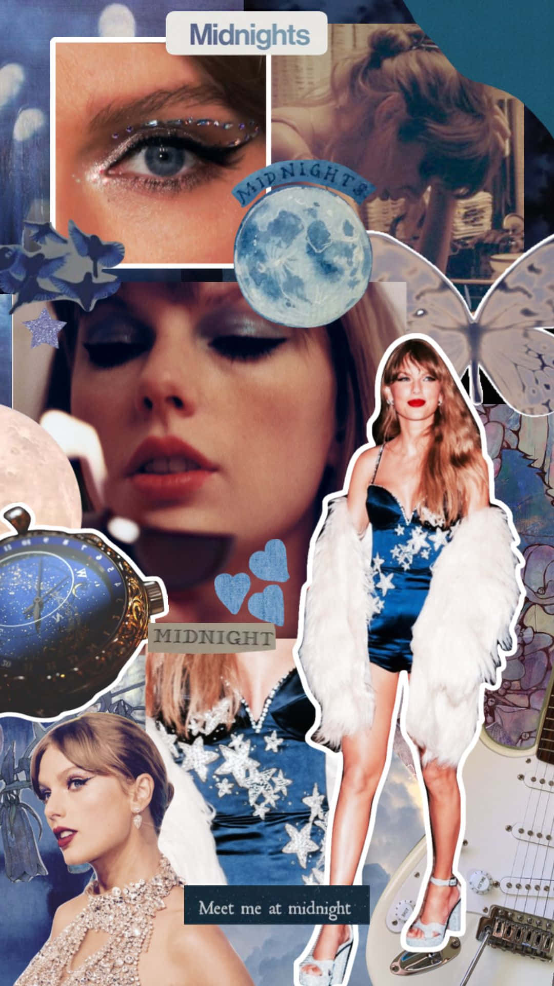 Taylor Swift Midnight Collage Aesthetic.jpg Wallpaper