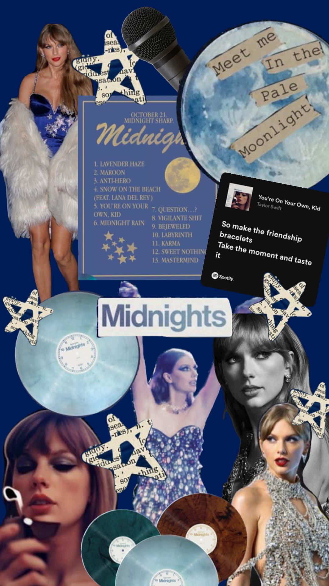 Taylor Swift Midnights Aesthetic Collage Wallpaper