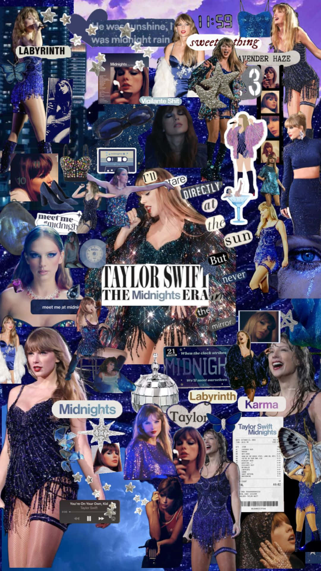 Taylor Swift Midnights Collage Wallpaper