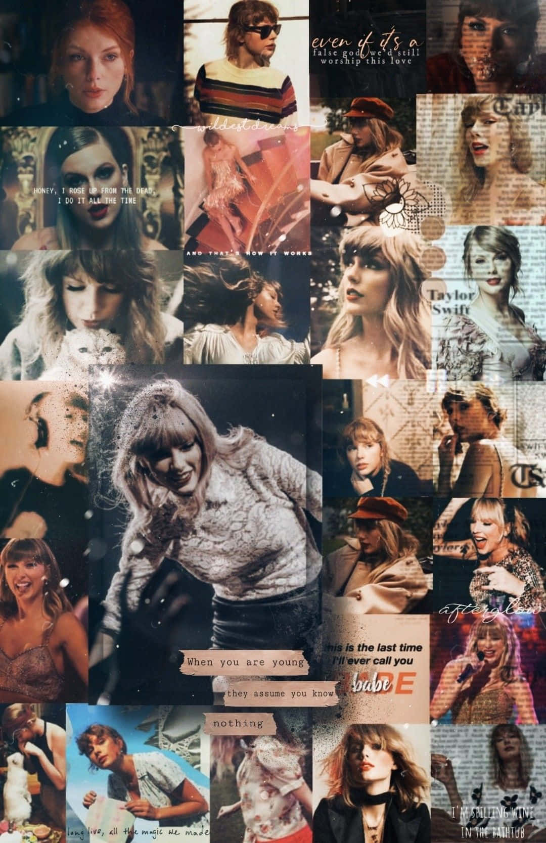 Taylor Swift Mosaic Collage Wallpaper