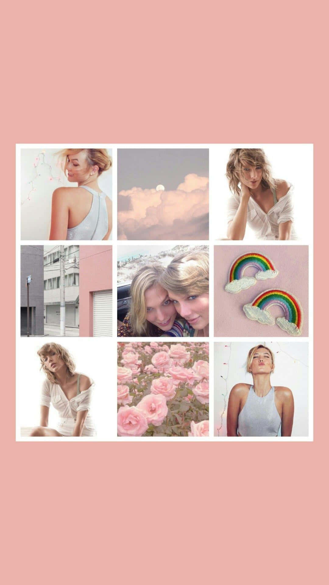Taylor Swift Pastel Aesthetic Collage Wallpaper