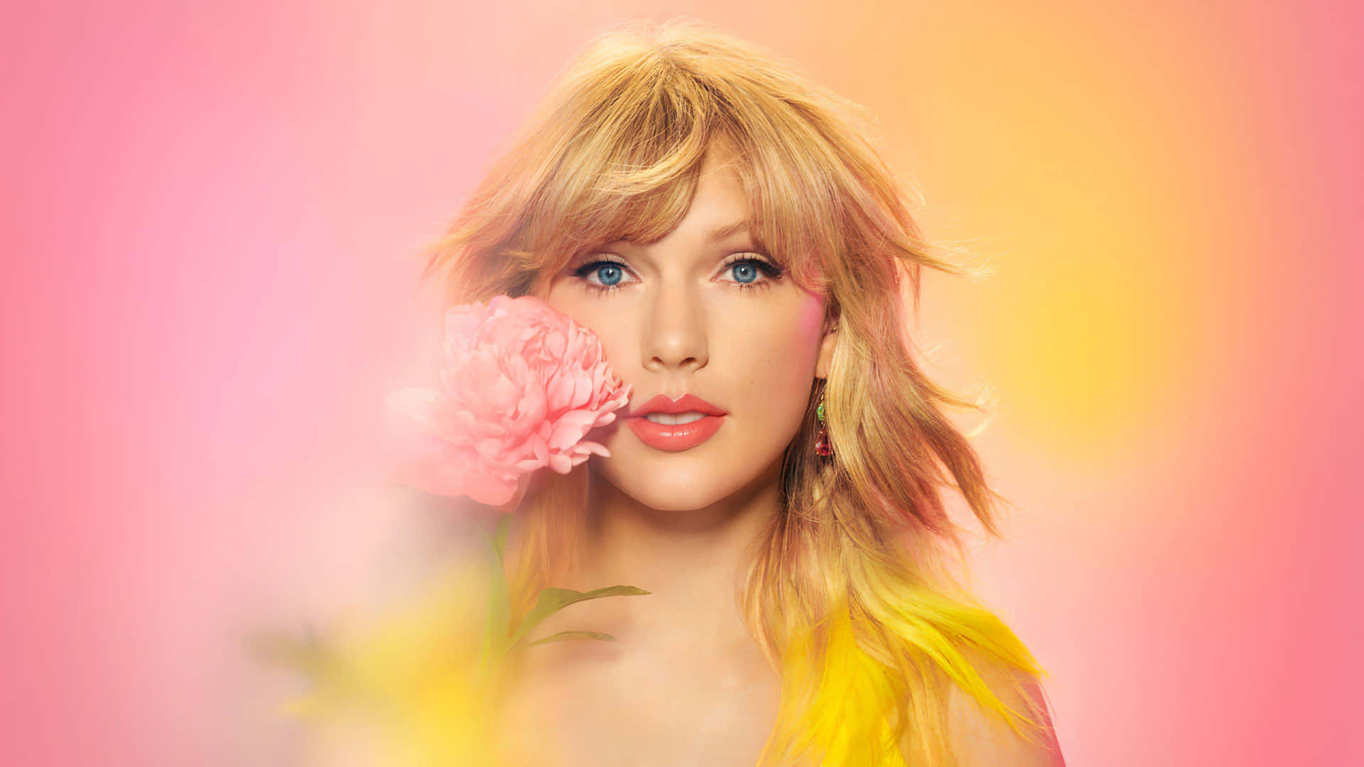Taylor Swift Pastel Floral Aesthetic Wallpaper