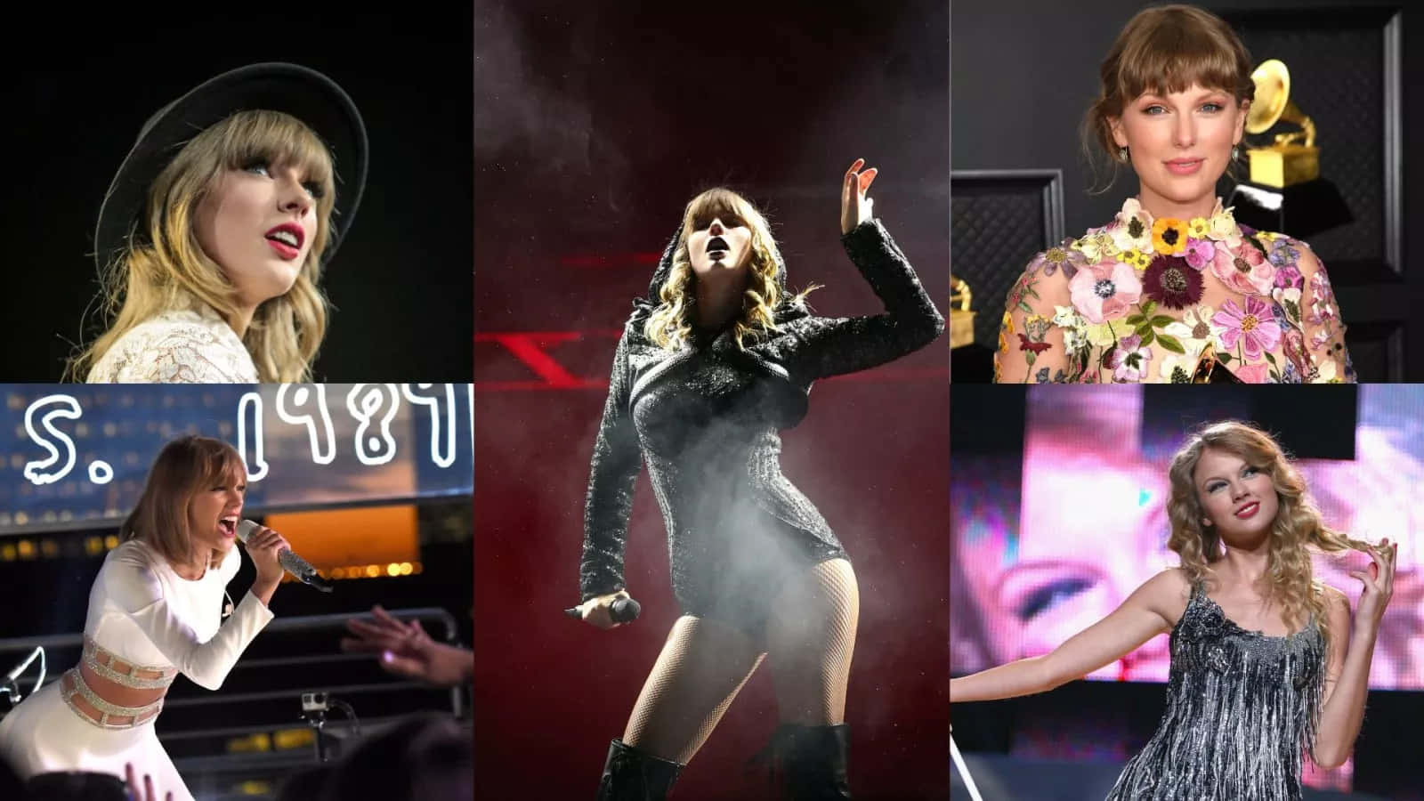 Taylor Swift Performanceand Appearance Collage Wallpaper