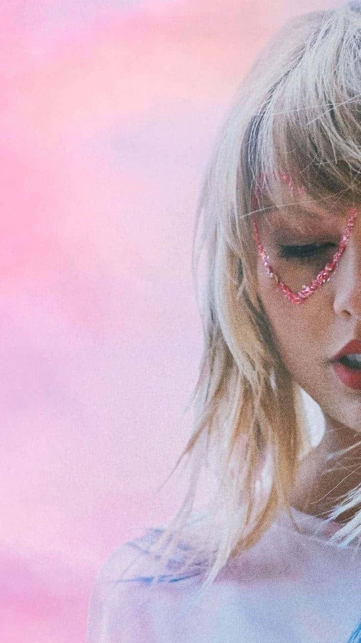 Taylor Swift Pink Glitter Aesthetic Wallpaper