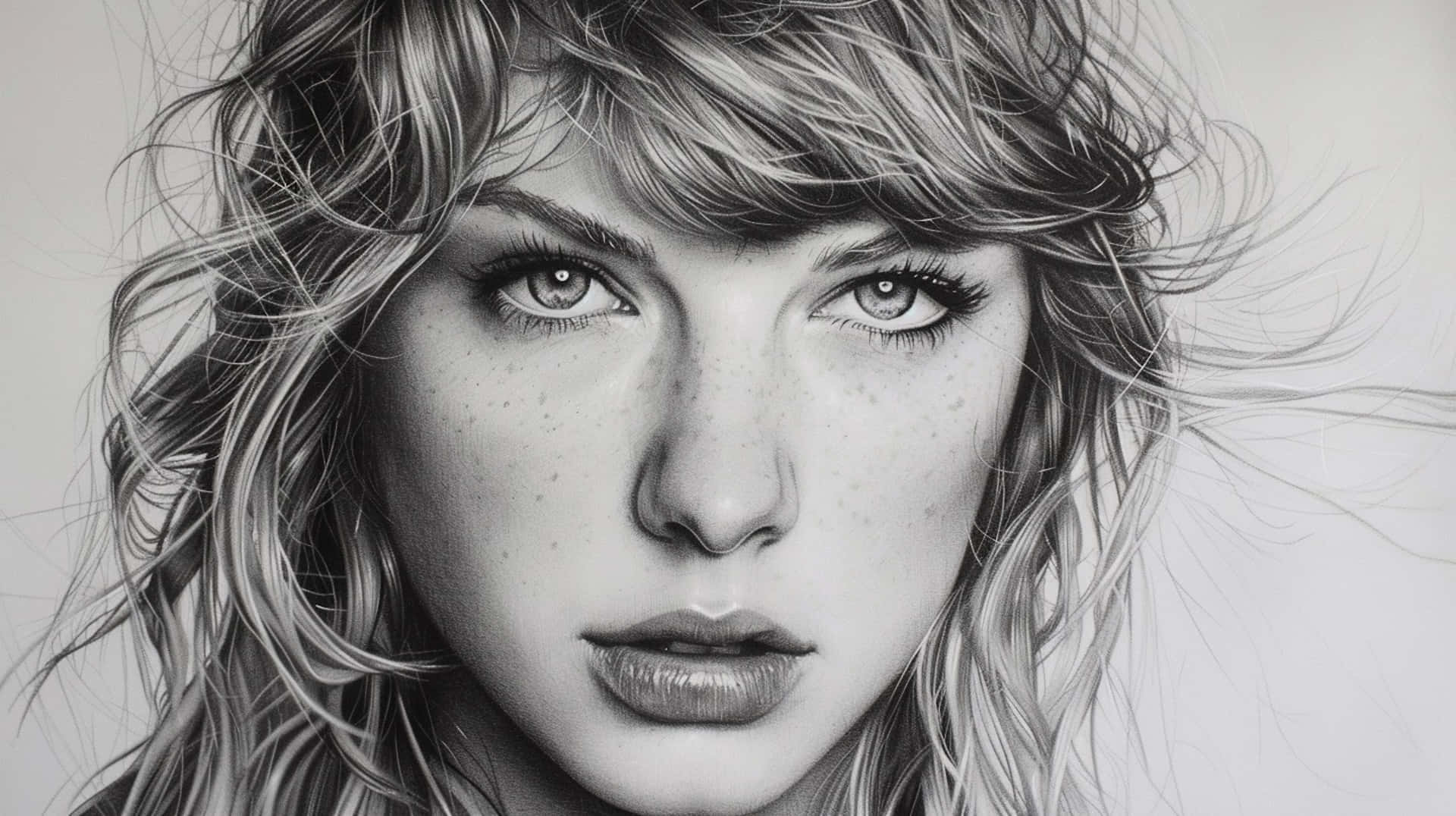 Taylor Swift Portrait Drawing Wallpaper