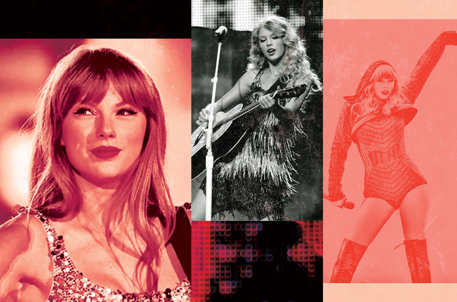 Taylor Swift Red Triptych Wallpaper