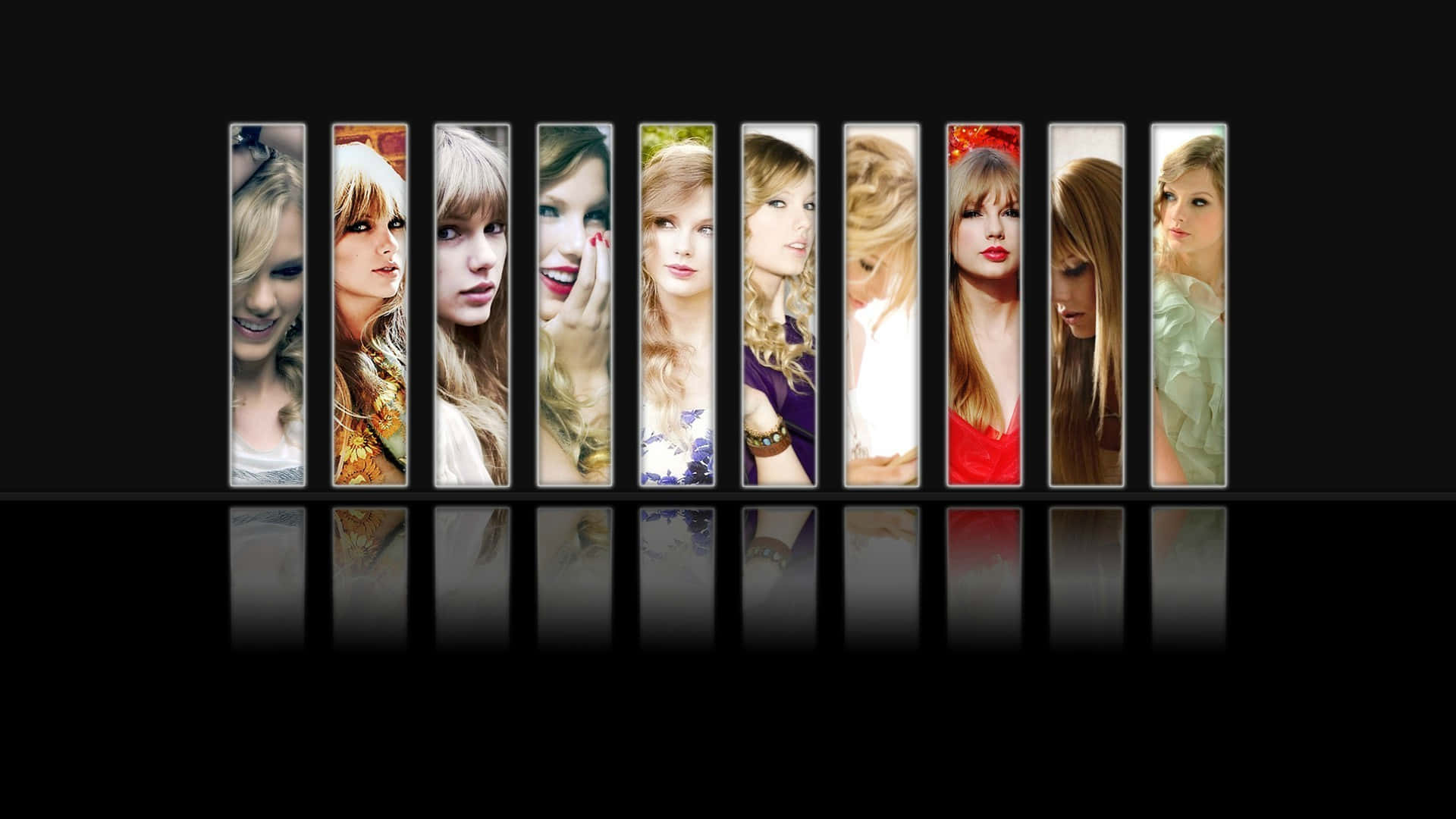 Taylor Swift Reflection Collage Wallpaper
