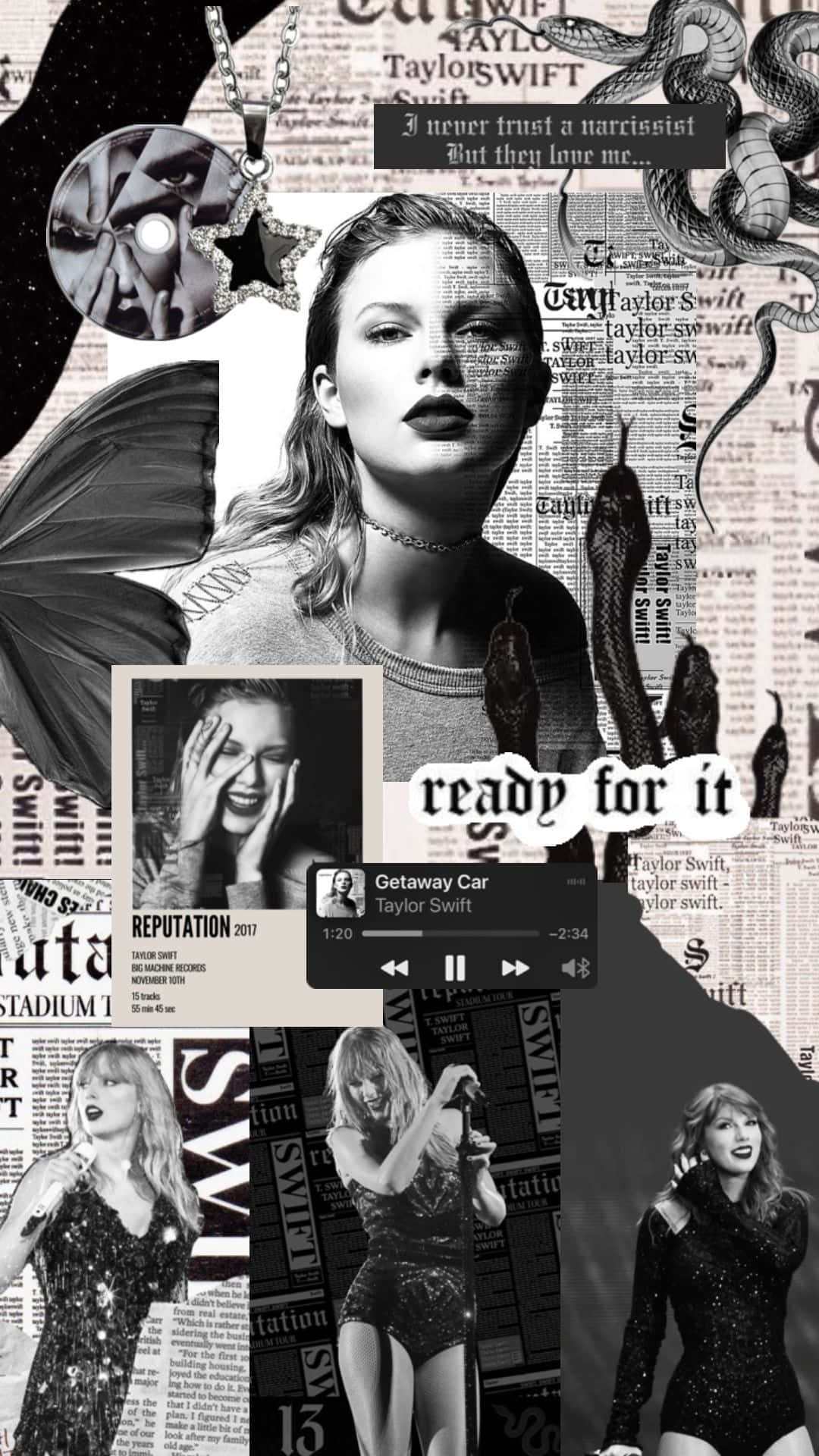 Taylor Swift Reputation Collage Wallpaper