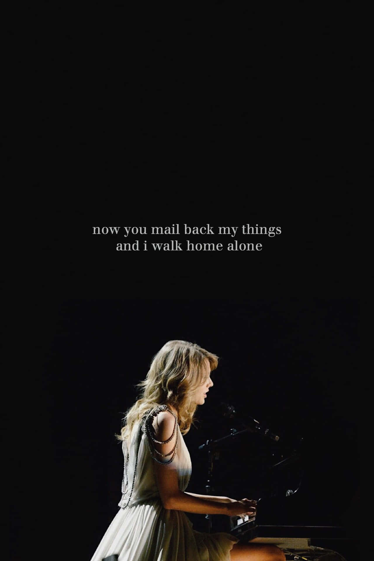 Taylor Swift Solitude Piano Wallpaper