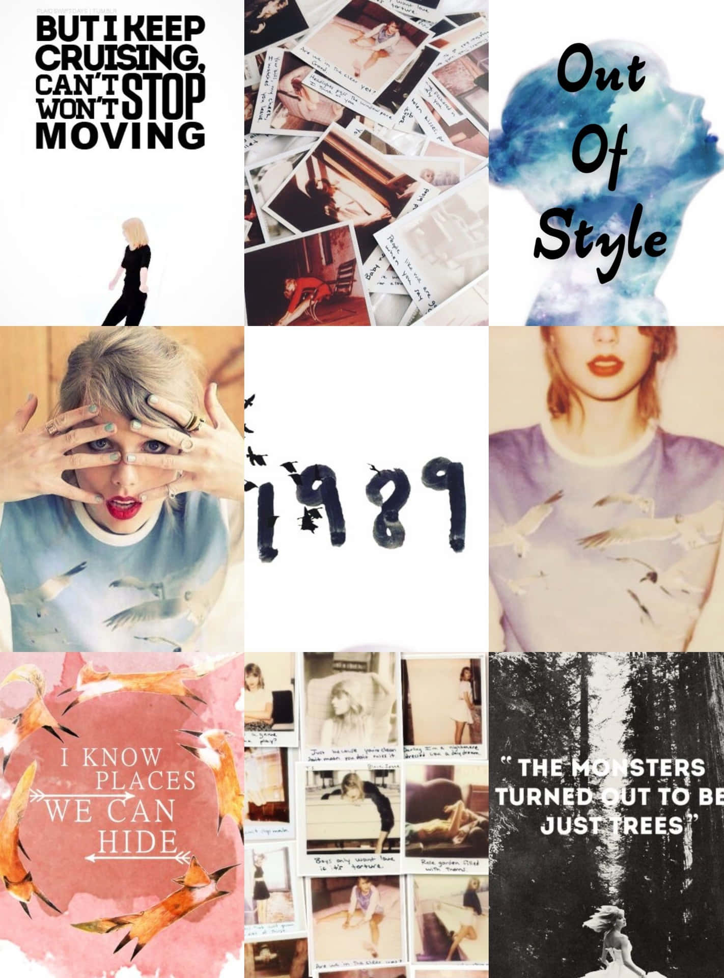 Taylor Swift1989 Aesthetic Collage Wallpaper
