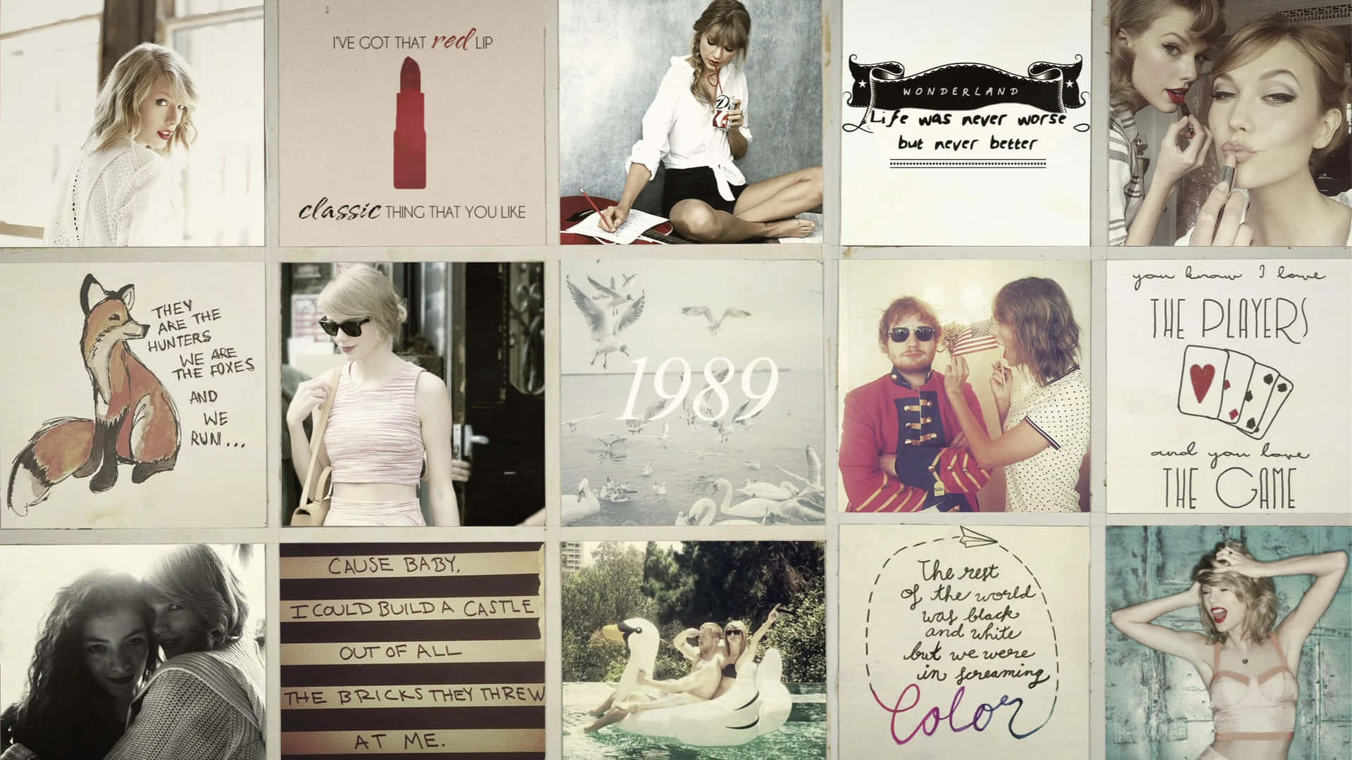 Taylor Swift1989 Album Collage Wallpaper