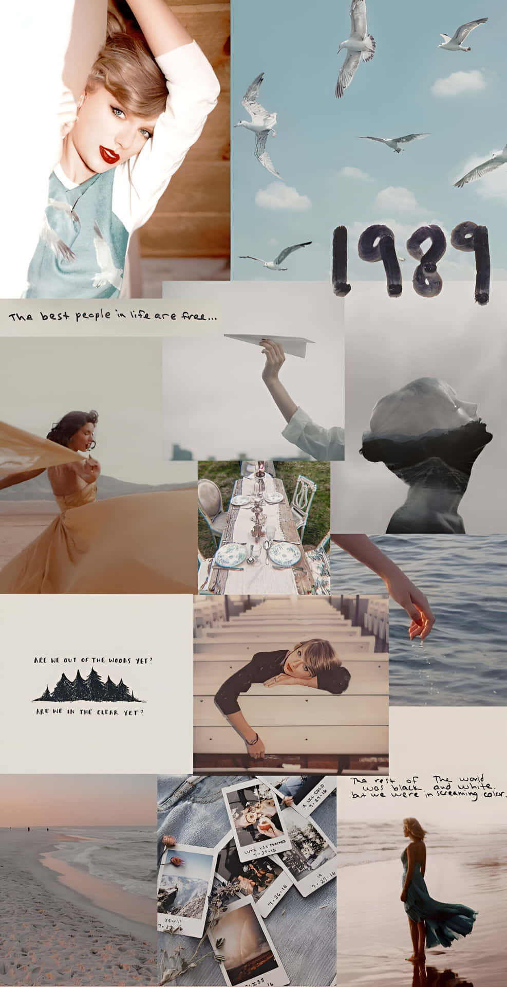 Taylor Swift1989 Inspired Collage Wallpaper