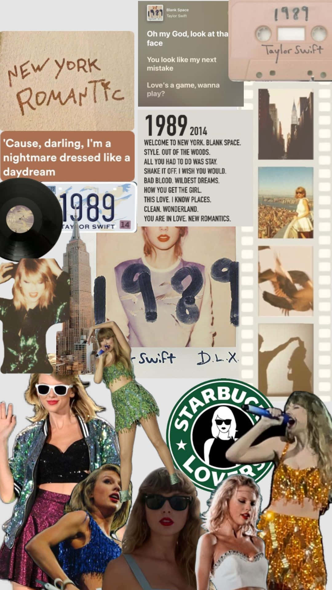 Taylor Swift1989 Preppy Collage Wallpaper