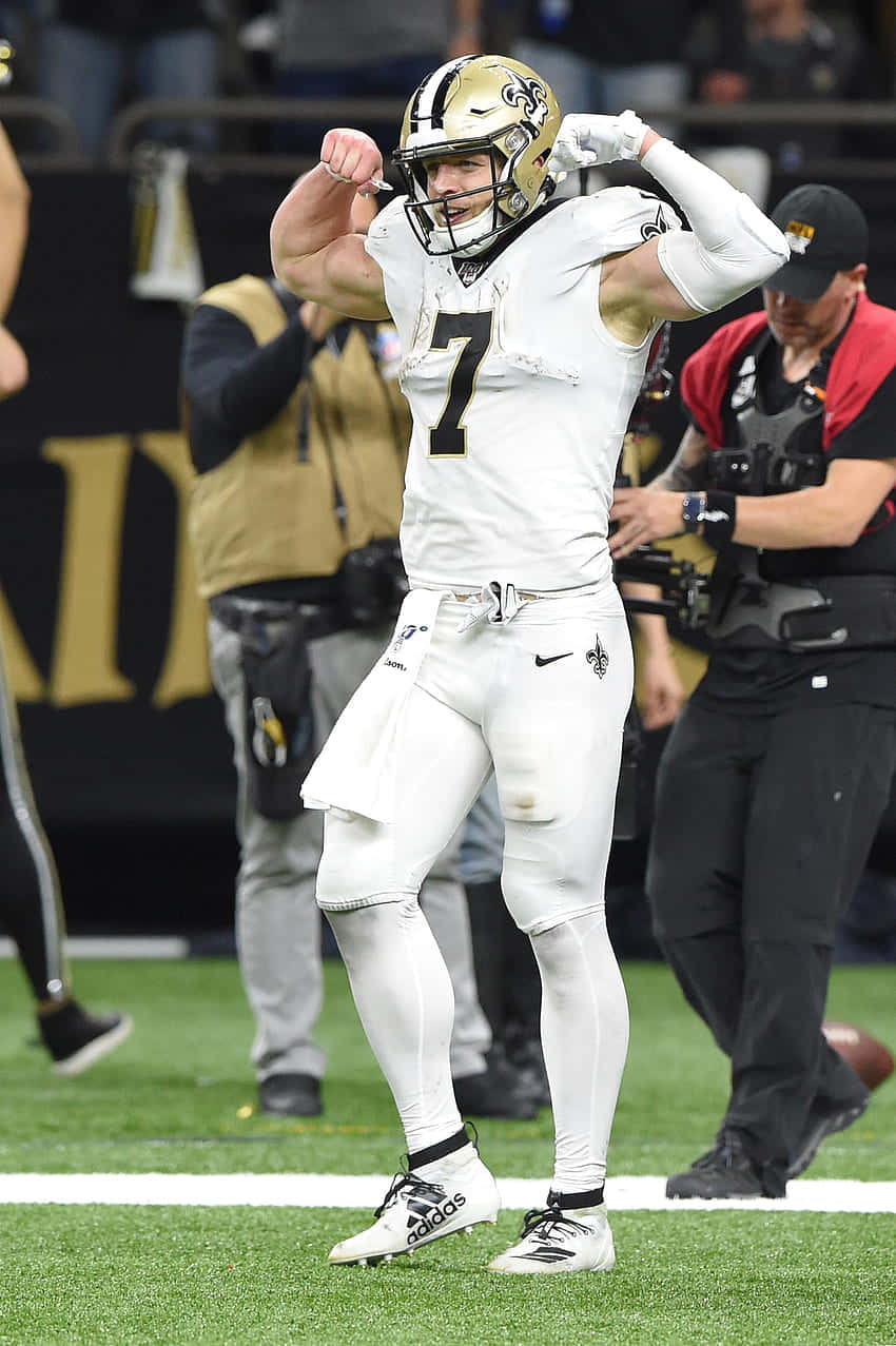 Taysom Hill Celebration New Orleans Saints Wallpaper