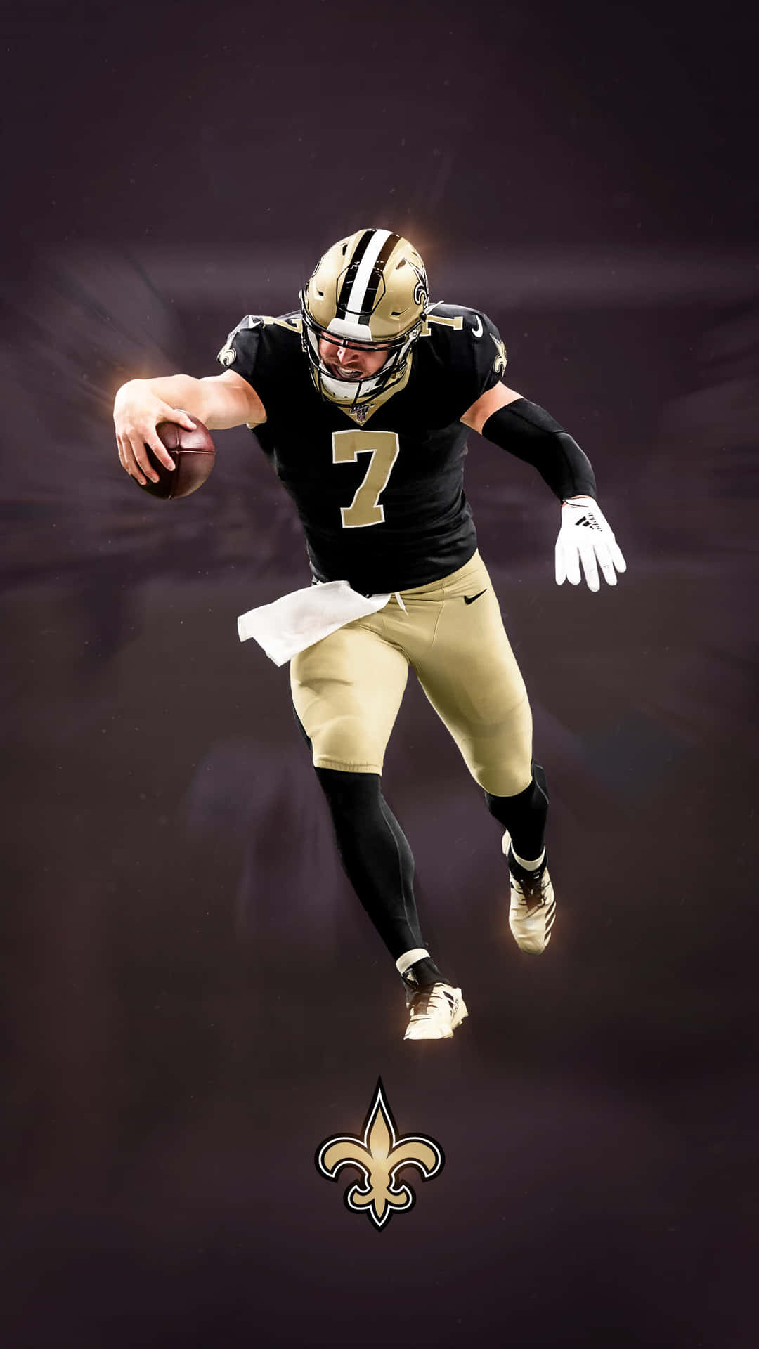 Taysom Hill New Orleans Saints Action Pose Wallpaper