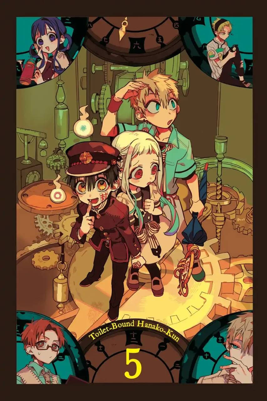 The Cover Of The Fifth Volume Of The Manga, A Clock Wallpaper