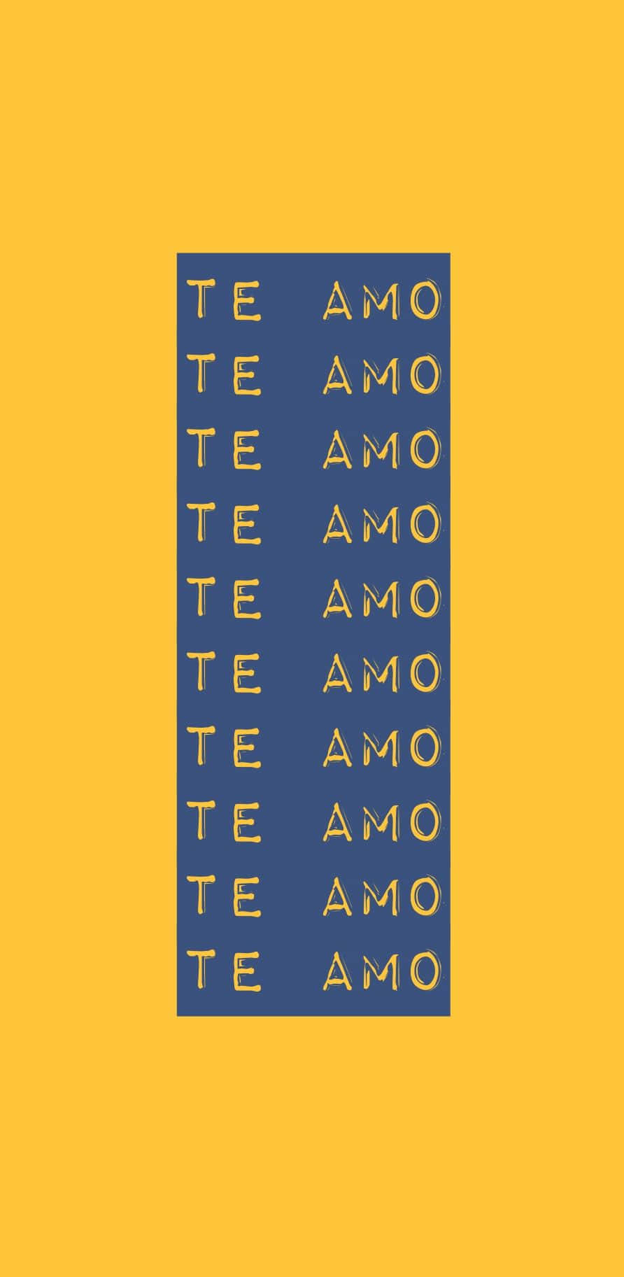 Te Amo Minimalist Design Spanish Love Statement Wallpaper