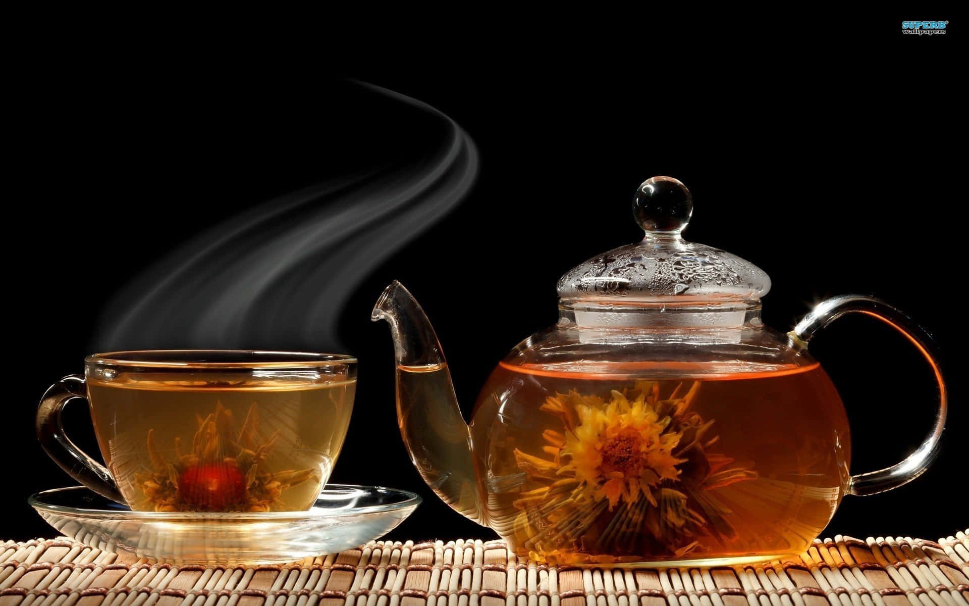 Enjoy a cup of warmth and relaxation with a cup of tea.