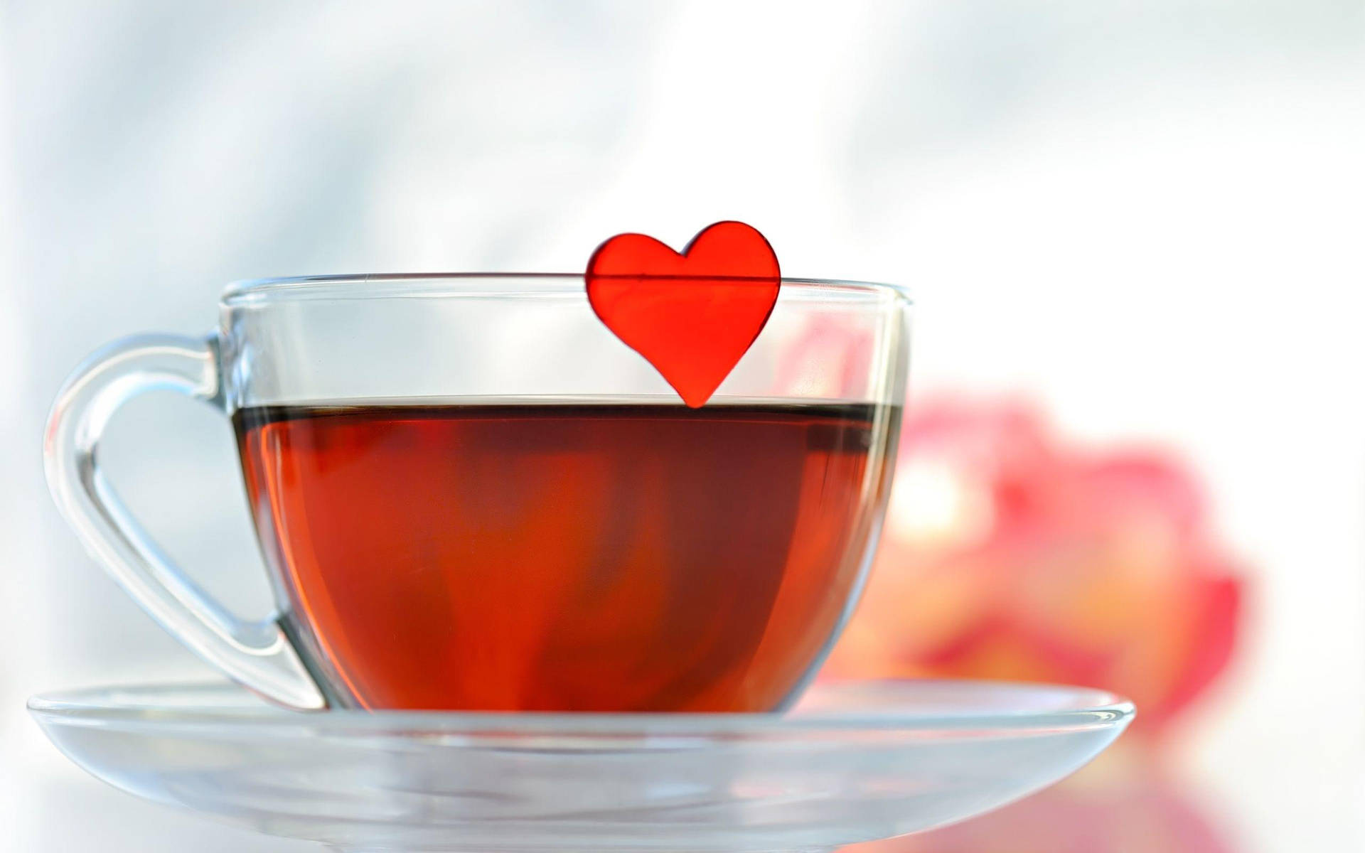 Tea Cup Heart Cute Desktop Wallpaper