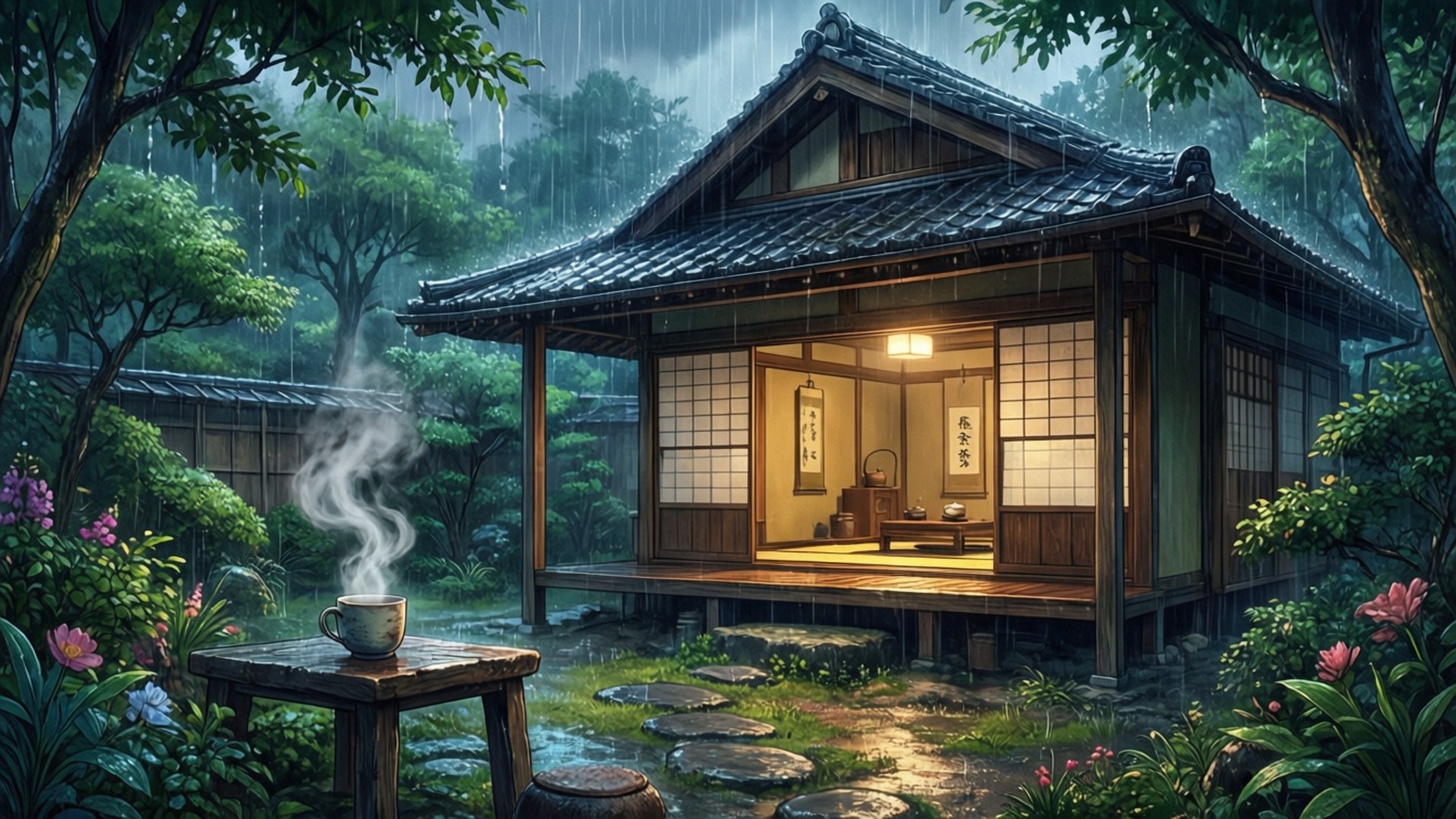 Tea House Glow Achtergronden