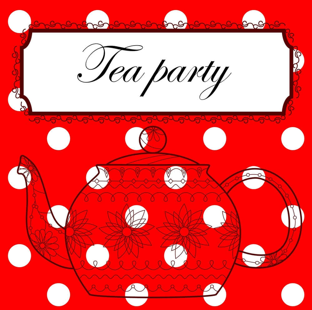Invitoa Un Party Del Tè Vettoriale | Prezzo 1 Credito Usd $1