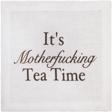 Tea Time Napkin Statement PNG
