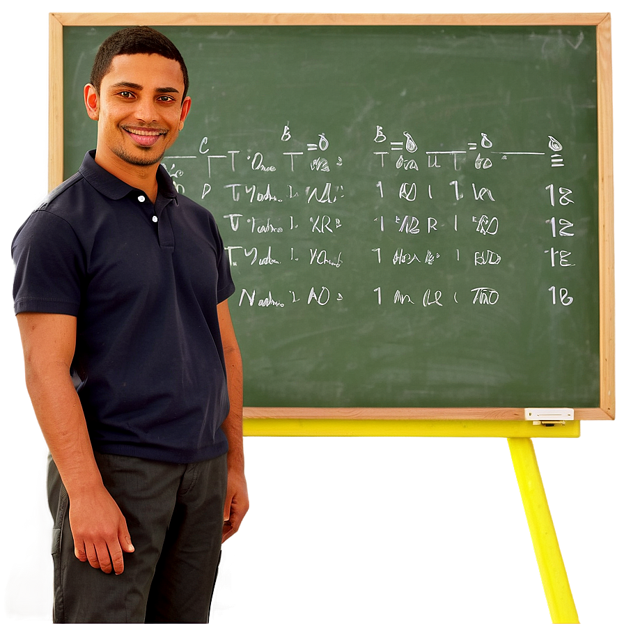 Teacher At Blackboard Png 72 PNG