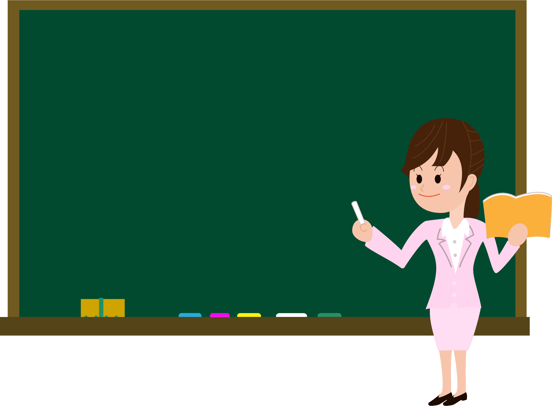 Teacher In Classroom Illustration PNG