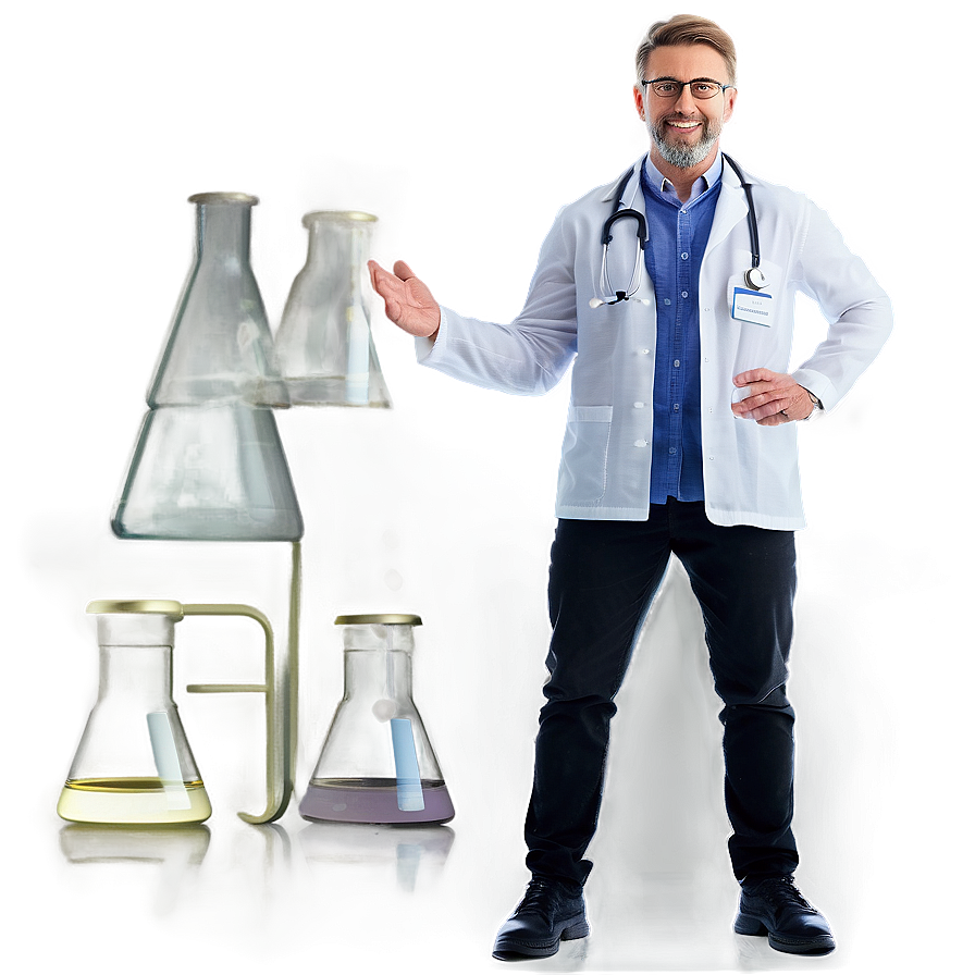 Teacher In Lab Coat Png Qwy PNG