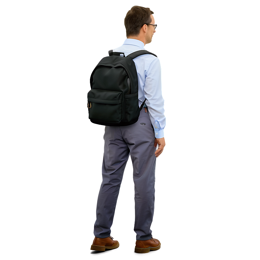 Teacher With Backpack Png Dnt PNG