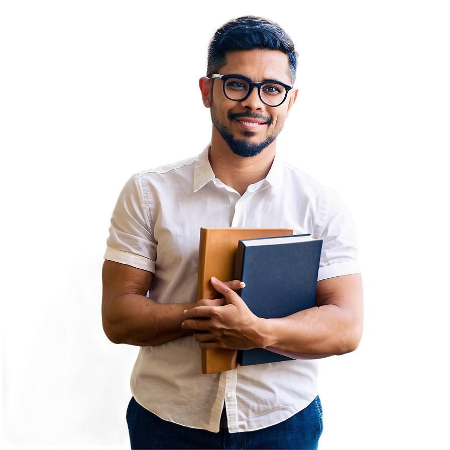 Teacher With Books Png 79 PNG