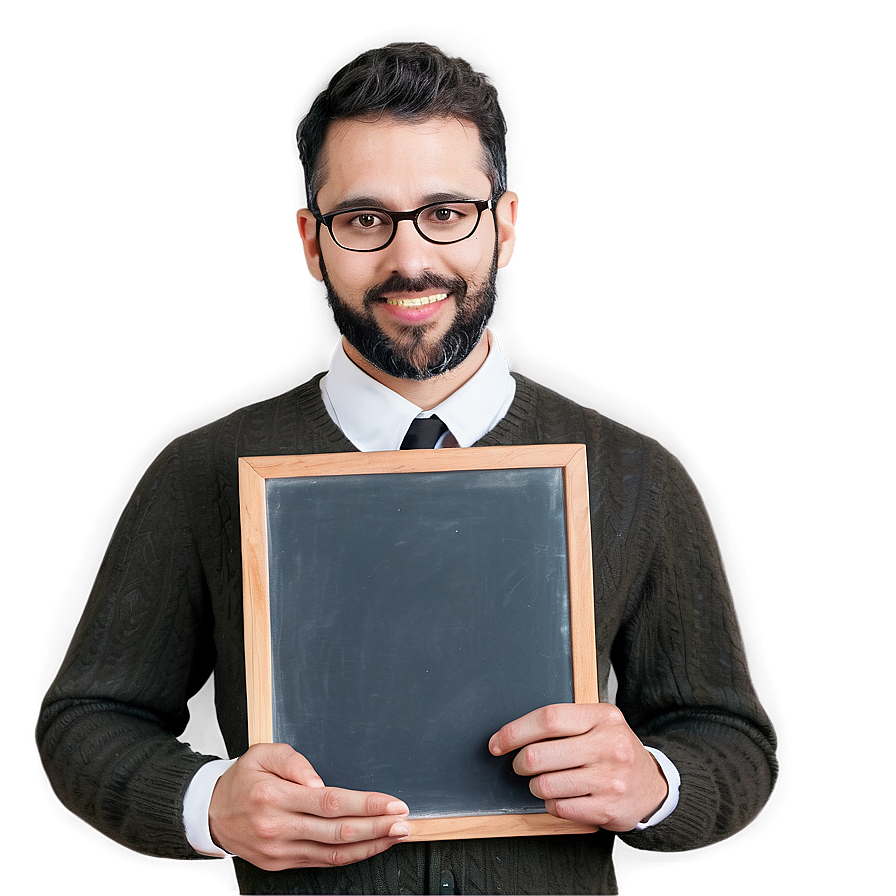 Teacher With Chalkboard Png 65 PNG