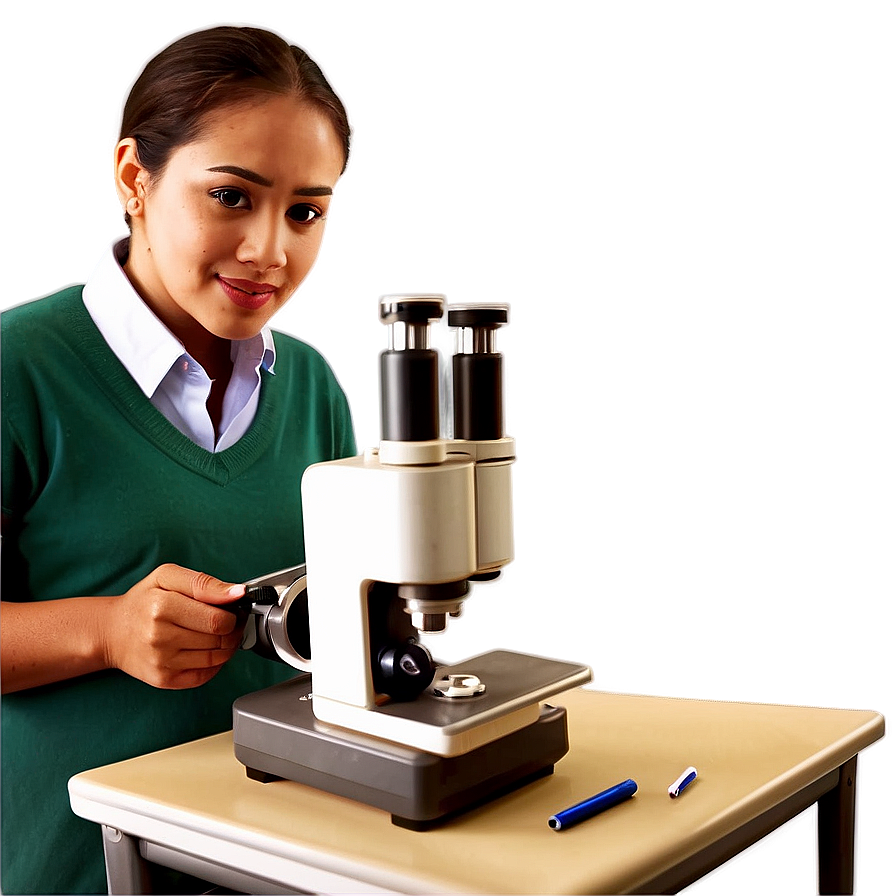 Teacher With Microscope Png 35 PNG