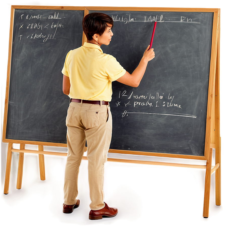 Teacher With Pointer Png 06242024 PNG