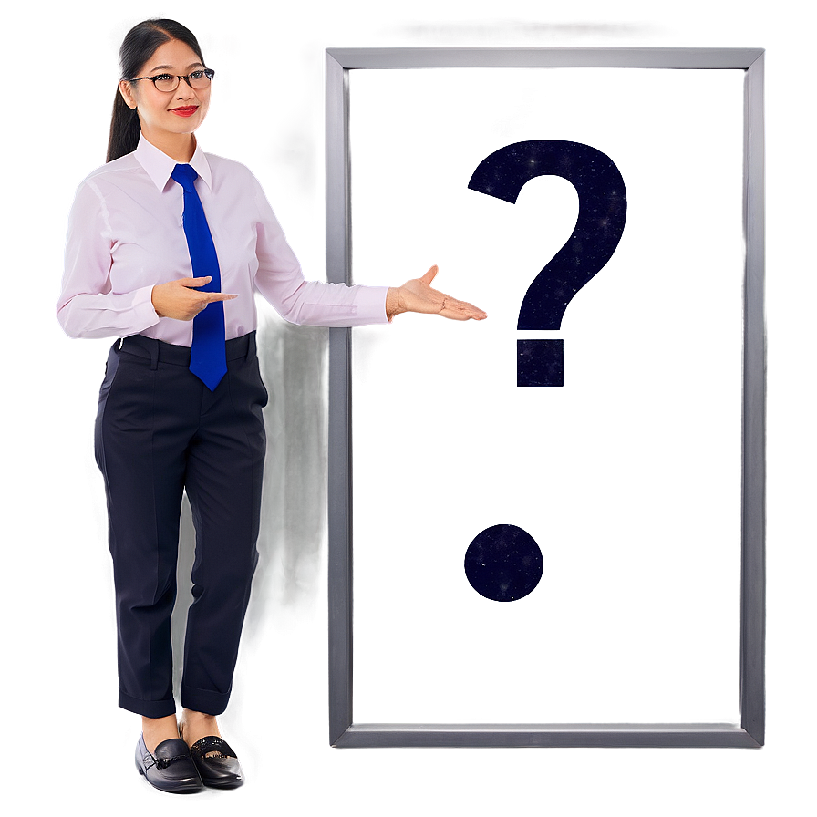 Teacher With Question Mark Png 73 PNG