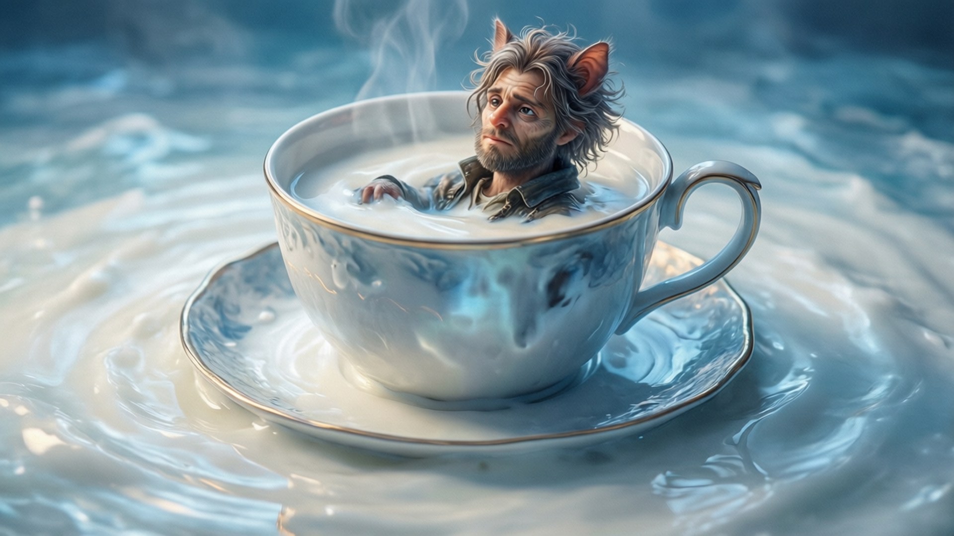 Teacup Float Wallpaper