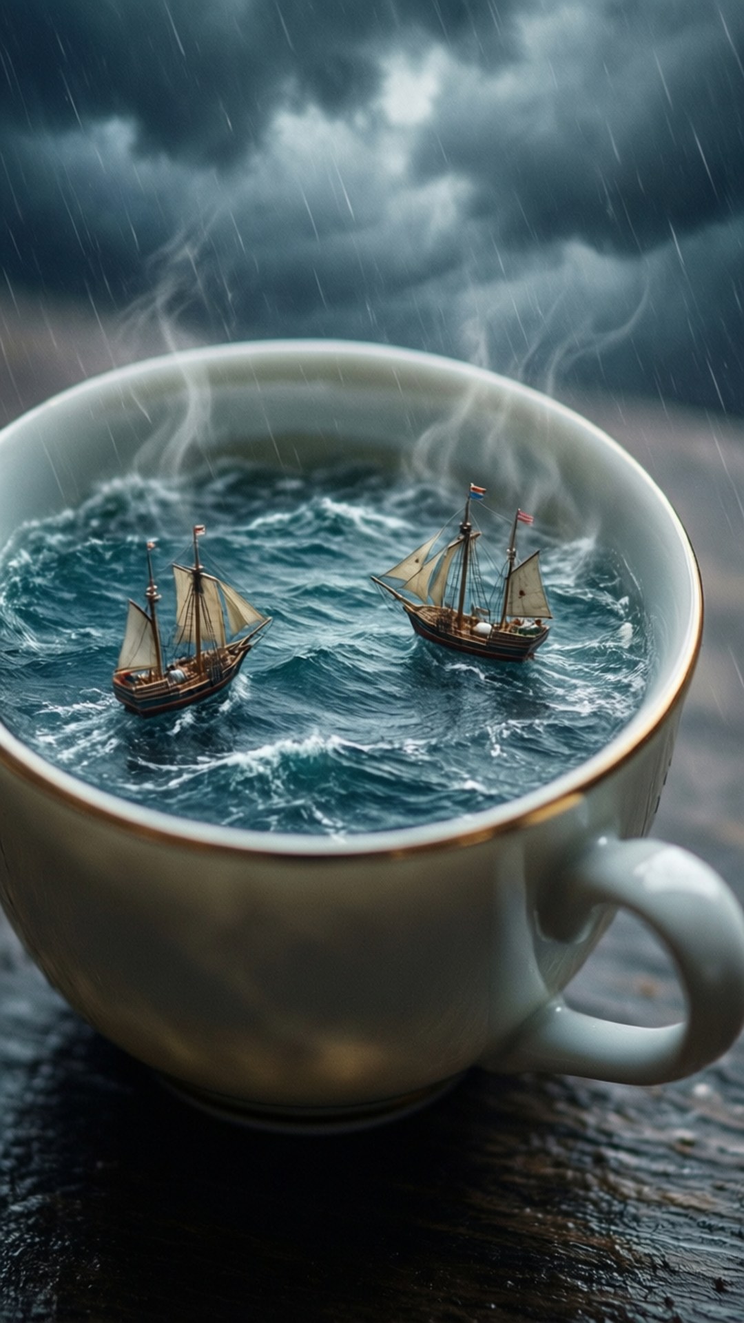Teacup Ocean Wallpaper