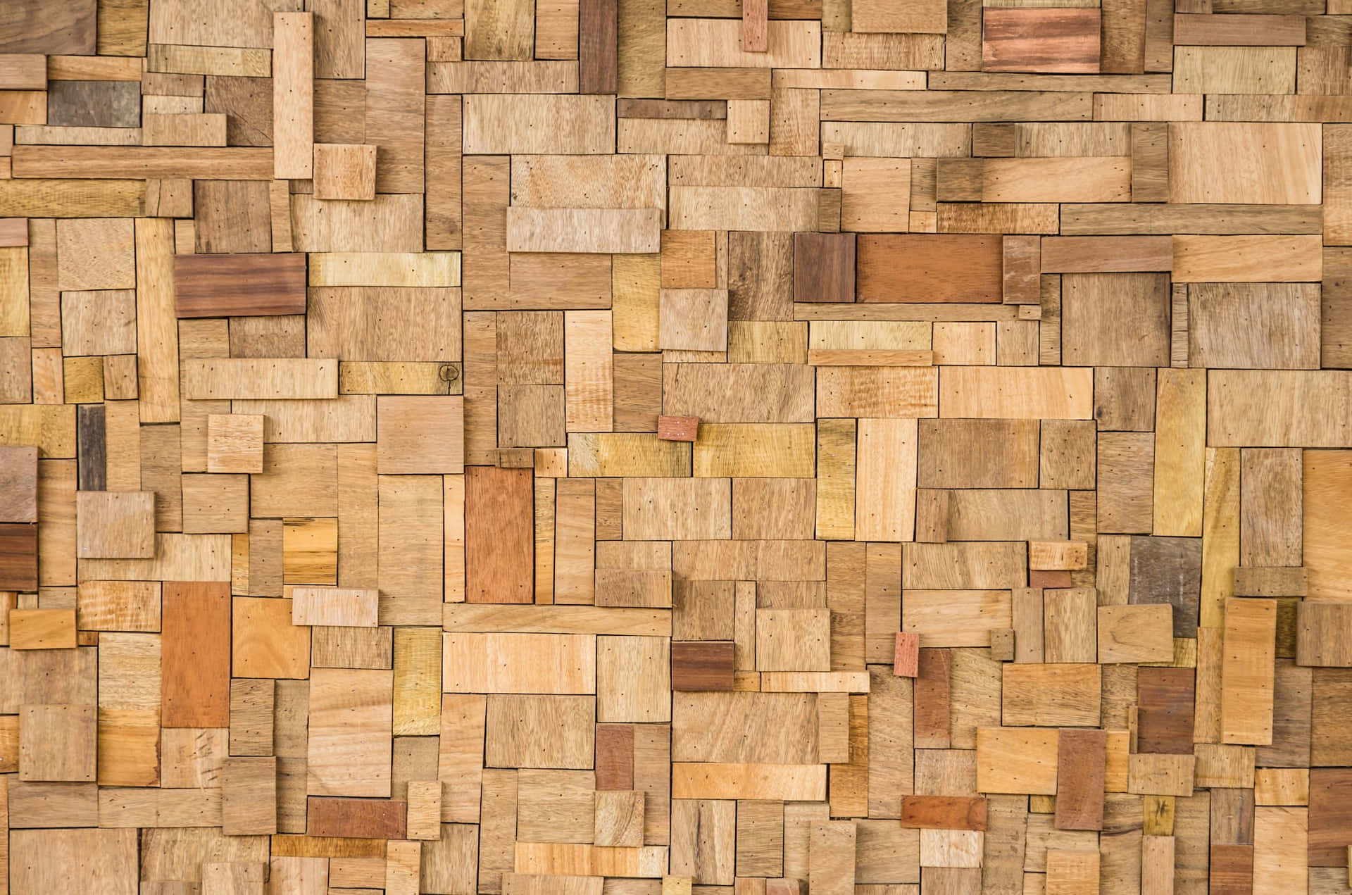 Teak Wood Blocks Abstract Wooden Background Wallpaper