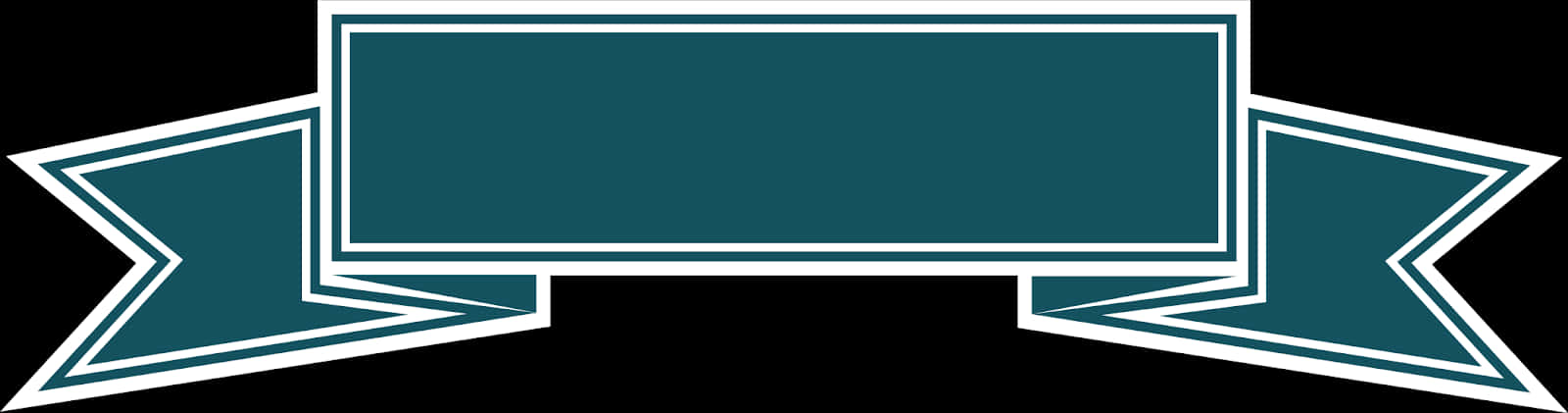 Teal Accented Blank Banner Design PNG