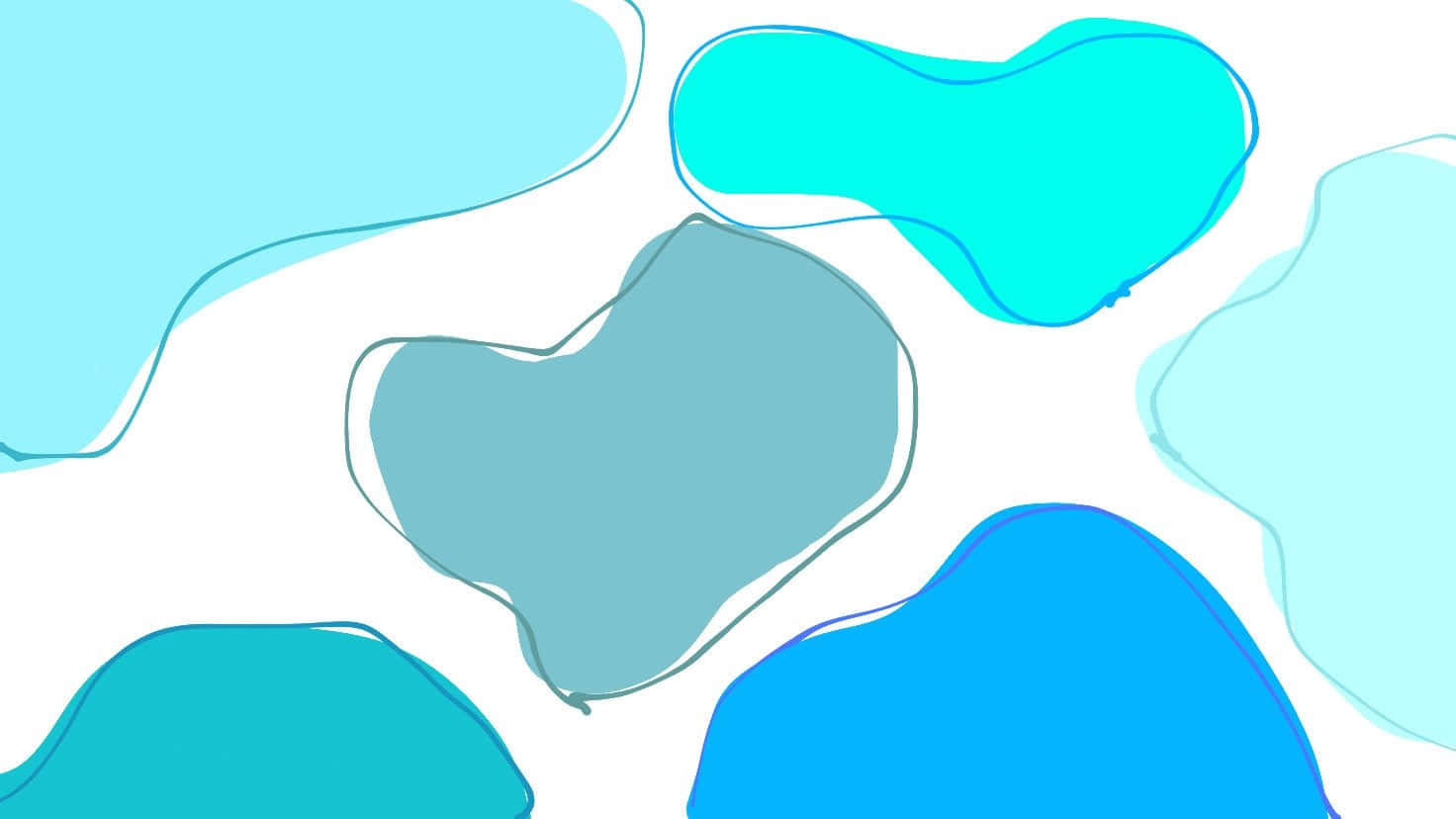 Enblå Och Vit Hjärtform Med En Blå Bakgrund Wallpaper