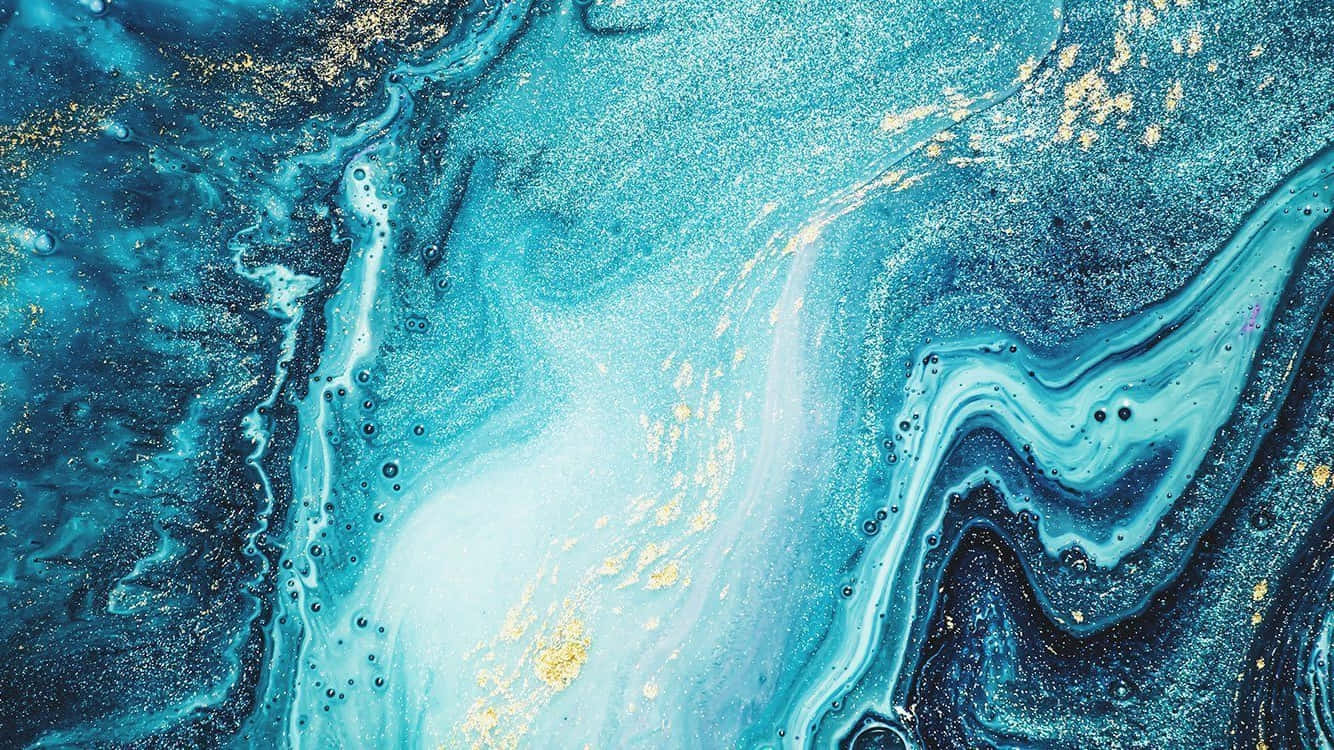 Marble Texture In Teal Aesthetic Laptop Wallpaper