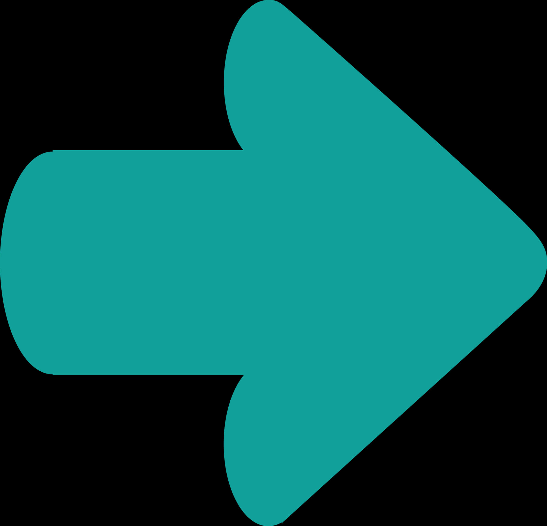 Teal Arrow Graphic PNG