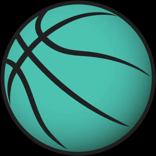 Teal_ Basketball_ Graphic PNG