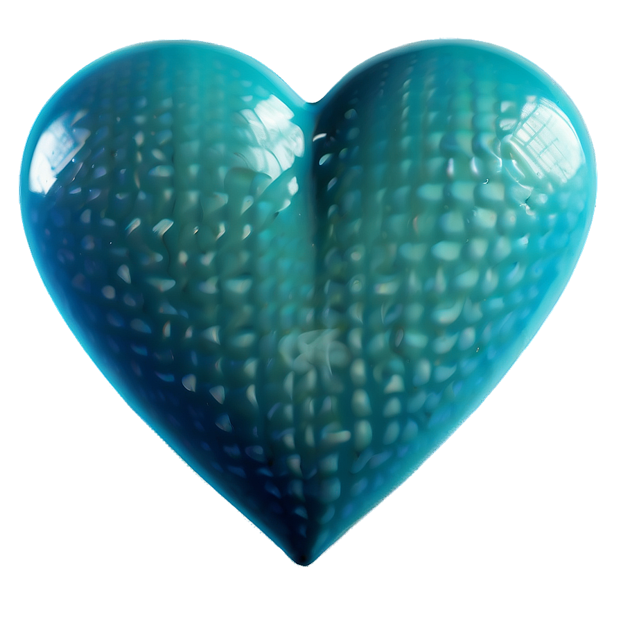 Teal Blue Heart Emoji Png Vhu PNG