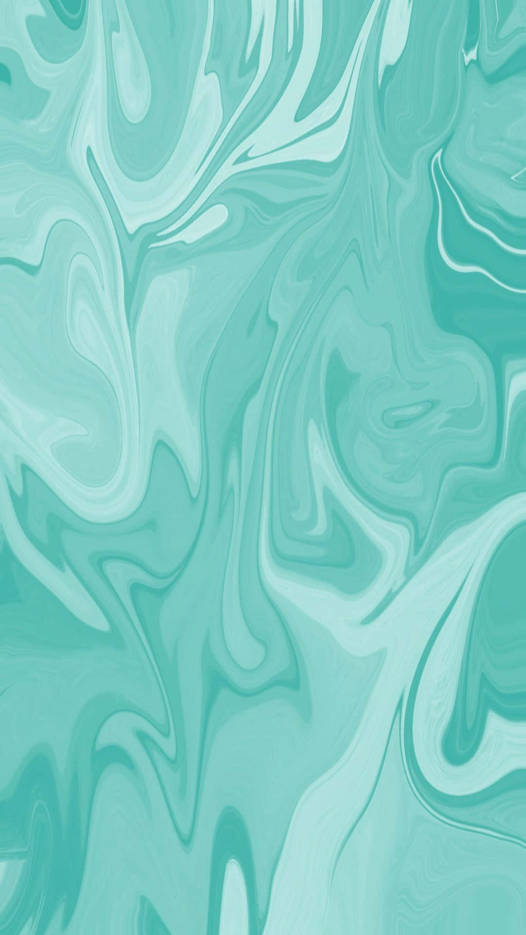 Teal Blue Ocean Waves Wallpaper