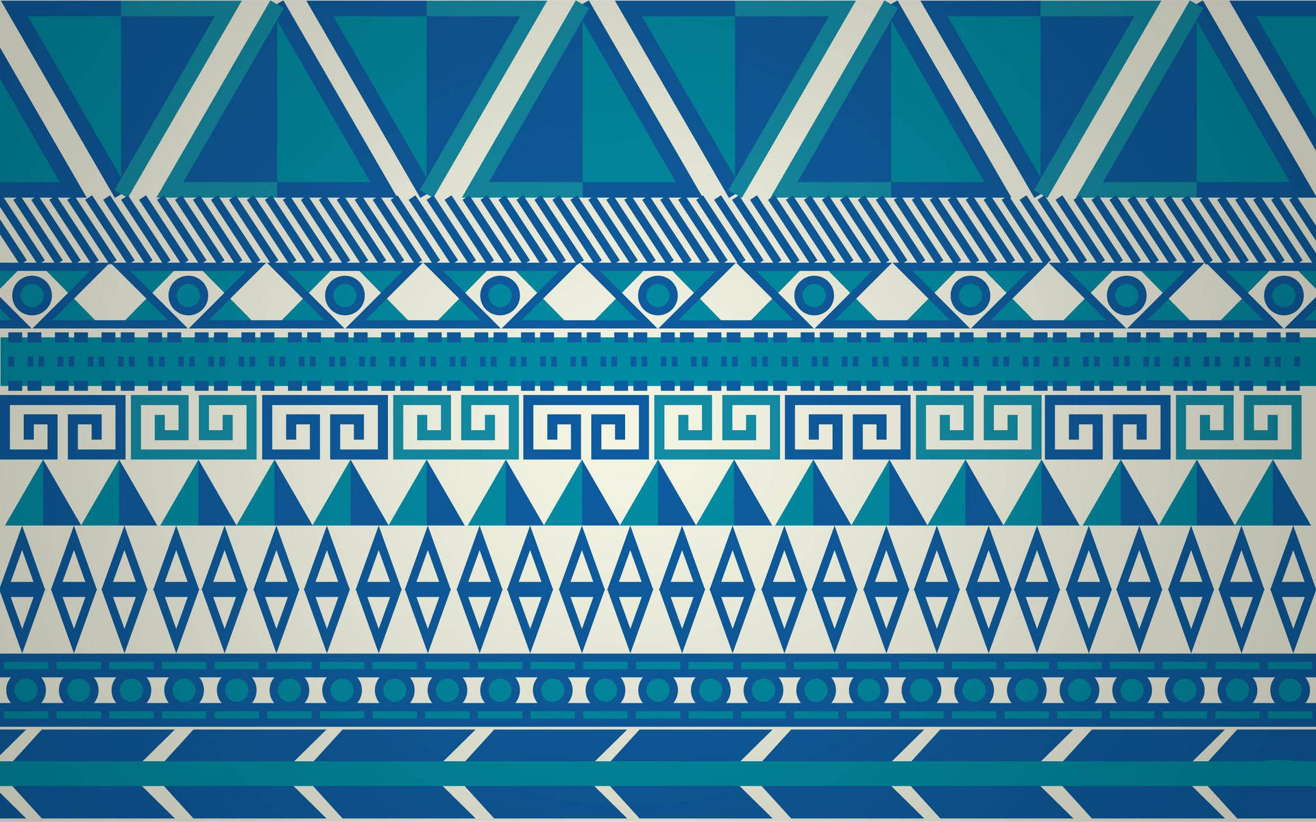 Tealblaues Tribal-muster Wallpaper