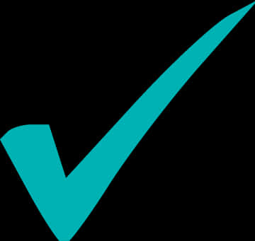 Teal Check Mark Graphic PNG