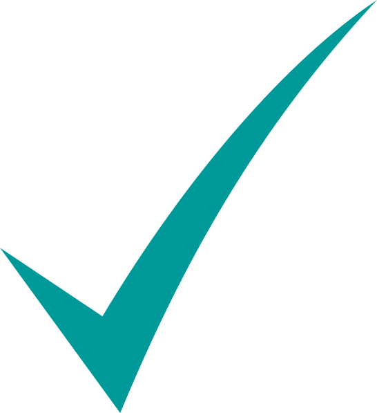 Teal Checkmark Graphic PNG